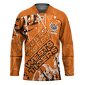 Personalized Wests Tigers Rugby Hockey Jersey Urban Street Graffiti Style - Distressed Splatter Elements