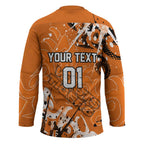Personalized Wests Tigers Rugby Hockey Jersey Urban Street Graffiti Style - Distressed Splatter Elements