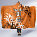 Personalized Wests Tigers Rugby Hooded Blanket Urban Street Graffiti Style - Distressed Splatter Elements