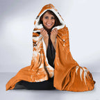 Personalized Wests Tigers Rugby Hooded Blanket Urban Street Graffiti Style - Distressed Splatter Elements