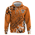 Personalized Wests Tigers Rugby Hoodie Urban Street Graffiti Style - Distressed Splatter Elements