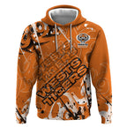 Personalized Wests Tigers Rugby Hoodie Urban Street Graffiti Style - Distressed Splatter Elements