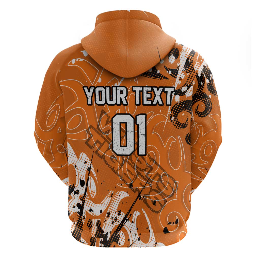 Personalized Wests Tigers Rugby Hoodie Urban Street Graffiti Style - Distressed Splatter Elements