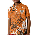 Personalized Wests Tigers Rugby Kid Polo Shirt Urban Street Graffiti Style - Distressed Splatter Elements