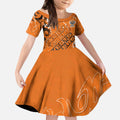 Personalized Wests Tigers Rugby Kid Short Sleeve Dress Urban Street Graffiti Style - Distressed Splatter Elements