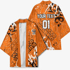 Personalized Wests Tigers Rugby Kimono Urban Street Graffiti Style - Distressed Splatter Elements