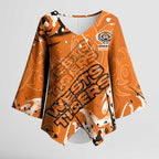 Personalized Wests Tigers Rugby Kimono Sleeve Blouse Urban Street Graffiti Style - Distressed Splatter Elements