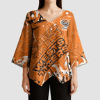 Personalized Wests Tigers Rugby Kimono Sleeve Blouse Urban Street Graffiti Style - Distressed Splatter Elements