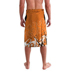 Personalized Wests Tigers Rugby Lavalava Urban Street Graffiti Style - Distressed Splatter Elements