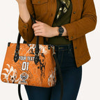 Personalized Wests Tigers Rugby Leather Bag Urban Street Graffiti Style - Distressed Splatter Elements