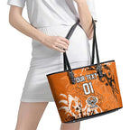 Personalized Wests Tigers Rugby Leather Tote Bag Urban Street Graffiti Style - Distressed Splatter Elements