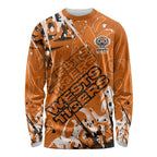 Personalized Wests Tigers Rugby Long Sleeve Shirt Urban Street Graffiti Style - Distressed Splatter Elements