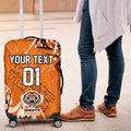 Personalized Wests Tigers Rugby Luggage Cover Urban Street Graffiti Style - Distressed Splatter Elements