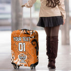 Personalized Wests Tigers Rugby Luggage Cover Urban Street Graffiti Style - Distressed Splatter Elements