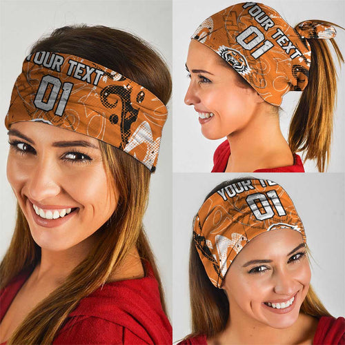 Personalized Wests Tigers Rugby Neck Gaiter Urban Street Graffiti Style - Distressed Splatter Elements