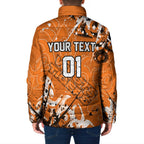 Personalized Wests Tigers Rugby Padded Jacket Urban Street Graffiti Style - Distressed Splatter Elements