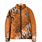 Personalized Wests Tigers Rugby Padded Jacket Urban Street Graffiti Style - Distressed Splatter Elements