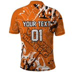Personalized Wests Tigers Rugby Polo Shirt Urban Street Graffiti Style - Distressed Splatter Elements