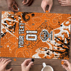 Personalized Wests Tigers Rugby Puzzle Urban Street Graffiti Style - Distressed Splatter Elements