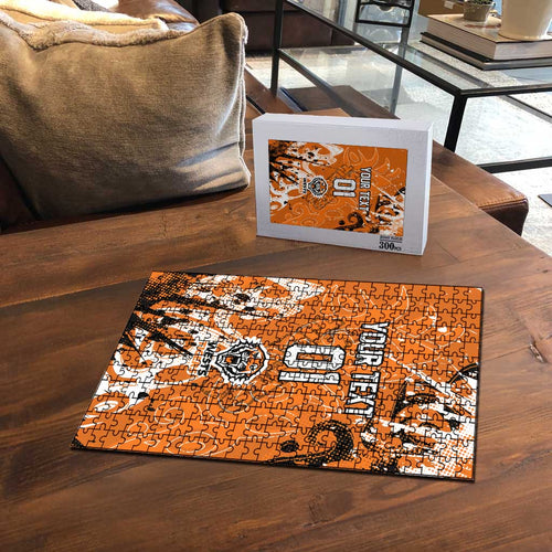 Personalized Wests Tigers Rugby Puzzle Urban Street Graffiti Style - Distressed Splatter Elements