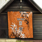 Personalized Wests Tigers Rugby Quilt Urban Street Graffiti Style - Distressed Splatter Elements