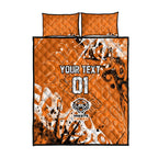 Personalized Wests Tigers Rugby Quilt Bed Set Urban Street Graffiti Style - Distressed Splatter Elements