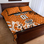 Personalized Wests Tigers Rugby Quilt Bed Set Urban Street Graffiti Style - Distressed Splatter Elements