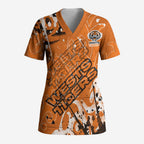 Personalized Wests Tigers Rugby Scrub Top Urban Street Graffiti Style - Distressed Splatter Elements