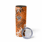 Personalized Wests Tigers Rugby Skinny Tumbler Urban Street Graffiti Style - Distressed Splatter Elements