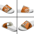Personalized Wests Tigers Rugby Slide Sandals Urban Street Graffiti Style - Distressed Splatter Elements