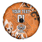 Personalized Wests Tigers Rugby Spare Tire Cover Urban Street Graffiti Style - Distressed Splatter Elements
