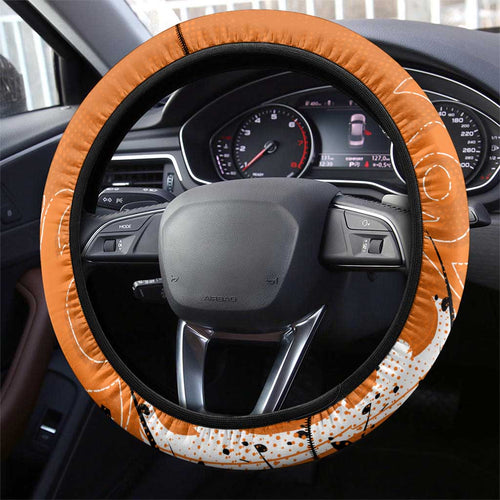 Wests Tigers Rugby Steering Wheel Cover Urban Street Graffiti Style - Distressed Splatter Elements
