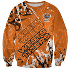 Personalized Wests Tigers Rugby Sweatshirt Urban Street Graffiti Style - Distressed Splatter Elements