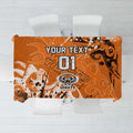 Personalized Wests Tigers Rugby Tablecloth Urban Street Graffiti Style - Distressed Splatter Elements