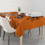 Personalized Wests Tigers Rugby Tablecloth Urban Street Graffiti Style - Distressed Splatter Elements
