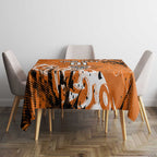 Personalized Wests Tigers Rugby Tablecloth Urban Street Graffiti Style - Distressed Splatter Elements
