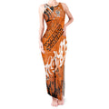 Personalized Wests Tigers Rugby Tank Maxi Dress Urban Street Graffiti Style - Distressed Splatter Elements