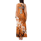 Personalized Wests Tigers Rugby Tank Maxi Dress Urban Street Graffiti Style - Distressed Splatter Elements