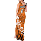 Personalized Wests Tigers Rugby Tank Maxi Dress Urban Street Graffiti Style - Distressed Splatter Elements