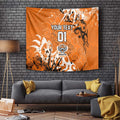 Personalized Wests Tigers Rugby Tapestry Urban Street Graffiti Style - Distressed Splatter Elements