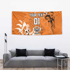Personalized Wests Tigers Rugby Tapestry Urban Street Graffiti Style - Distressed Splatter Elements