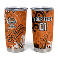 Personalized Wests Tigers Rugby Tumbler Cup Urban Street Graffiti Style - Distressed Splatter Elements