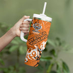Personalized Wests Tigers Rugby Tumbler With Handle Urban Street Graffiti Style - Distressed Splatter Elements