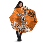 Personalized Wests Tigers Rugby Umbrella Urban Street Graffiti Style - Distressed Splatter Elements