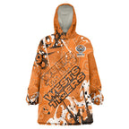 Personalized Wests Tigers Rugby Wearable Blanket Hoodie Urban Street Graffiti Style - Distressed Splatter Elements