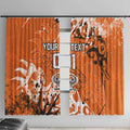 Personalized Wests Tigers Rugby Window Curtain Urban Street Graffiti Style - Distressed Splatter Elements