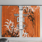 Personalized Wests Tigers Rugby Window Curtain Urban Street Graffiti Style - Distressed Splatter Elements