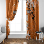 Personalized Wests Tigers Rugby Window Curtain Urban Street Graffiti Style - Distressed Splatter Elements