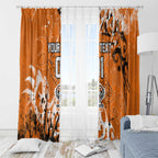 Personalized Wests Tigers Rugby Window Curtain Urban Street Graffiti Style - Distressed Splatter Elements