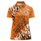 Personalized Wests Tigers Rugby Women Polo Shirt Urban Street Graffiti Style - Distressed Splatter Elements